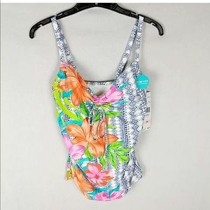 Beach House  Sz 10 Underwire Tankini Top Nwt $68